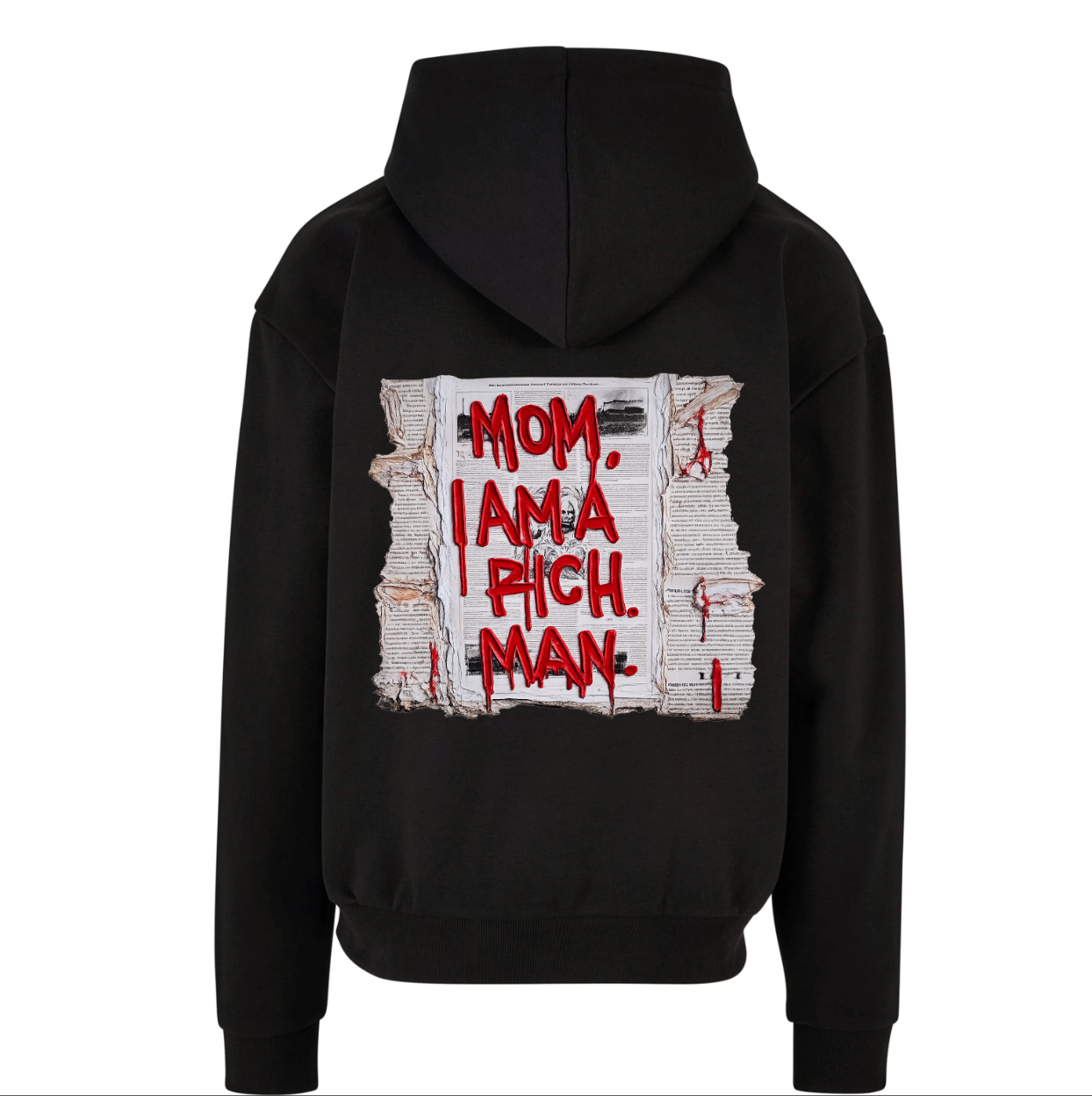 Império mom i am a rich man oversized Hoodie